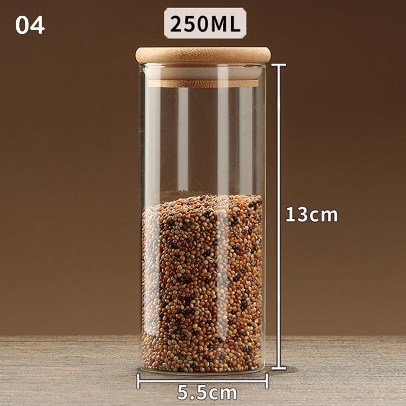 Sealed Food Storage Box Pots Glass Jar Coffee Jars With Lid Transparent Cereal Candy Dried Jars Fridge Storage Tank Containers