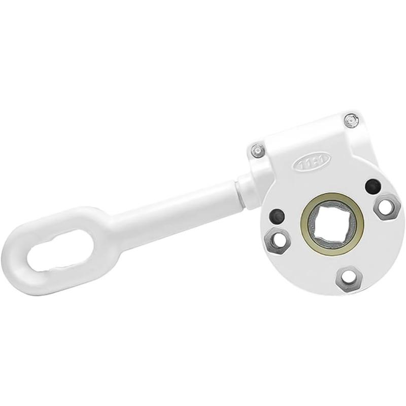 Curtain Winch with Swivel Function (1:11 Gear Ratio) — Worm Gear Crank for Retractable Awnings — Adjustable Winch for Outdoor Canopy Systems