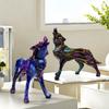 New Product Unique Resin Crafts Animal Geometric Wolf Best Ornaments Home Living Room Work Tabletop Decoration Gift
