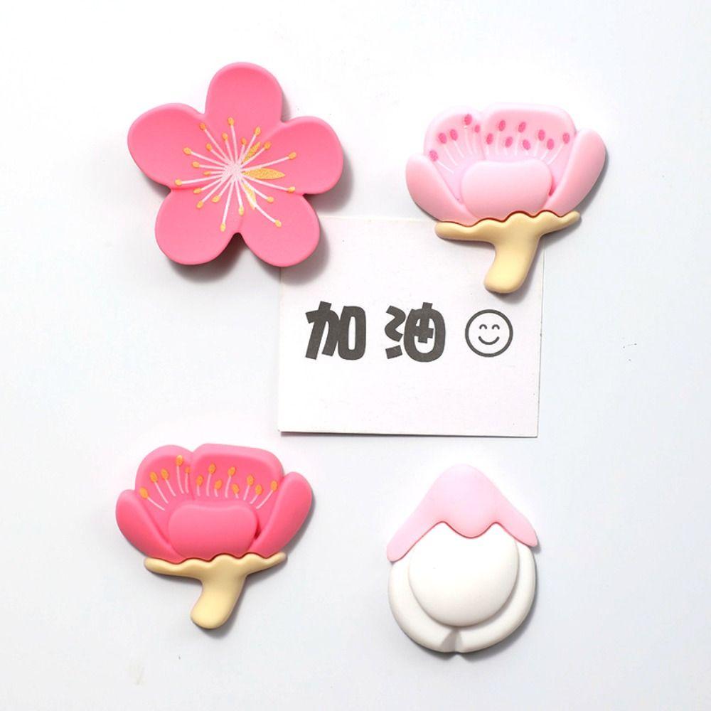 Cherry Blossom Shaped Cute Decorative Note Holder Message Sticker Fridge Magnets Board Stickers
