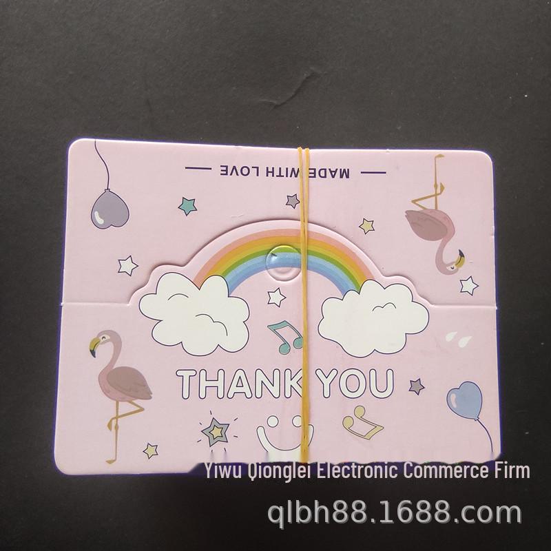 "Hair Accessory Wrapping Cards: 100 Sheets, 8x6CM, Bow Tie Folding, White"