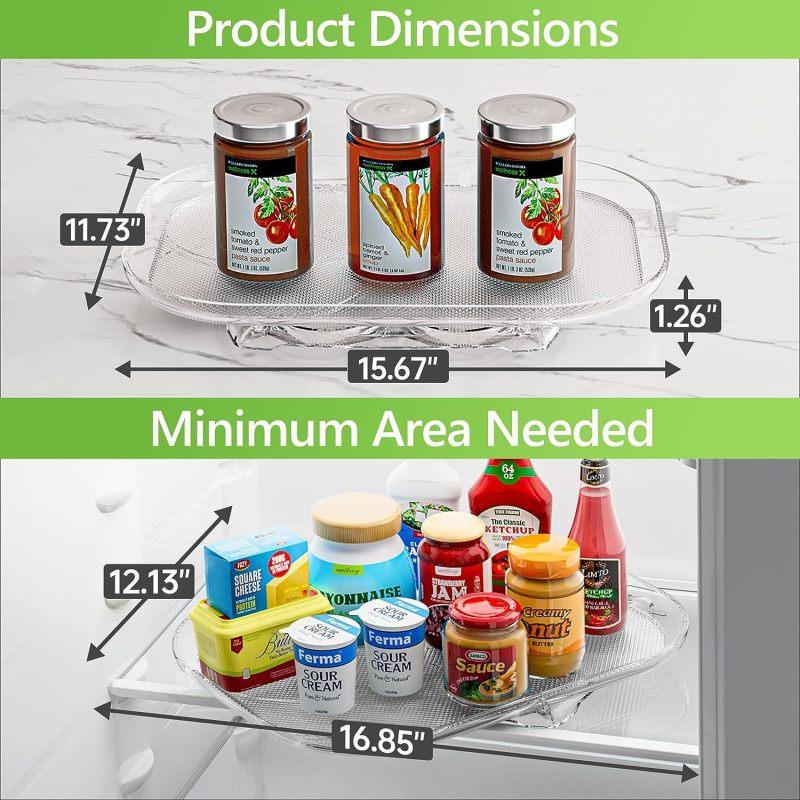 Turntable Organizer 360 Degree Turntable Refrigerator Storage