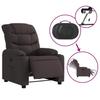 Electric Recliner Dark Brown Fabric