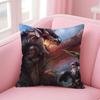 Game Adventurous MMonster HHunter WWilds Cushion Cover Pillow Case Soft Skin Friendly Fabric Comfort  Concealed Zipper