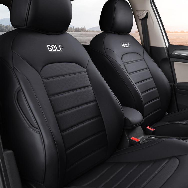 Durable Leather Golf Car Seat Cover – Universal Fit for All Seasons, Five-Seat Full Coverage.