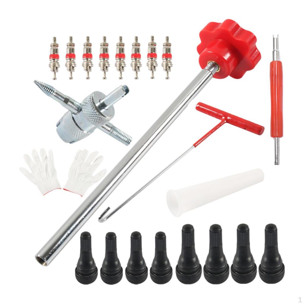 Quick Change Tire Valve Tool Kit Directly Replace High Reliability Sturdy Universal Stem