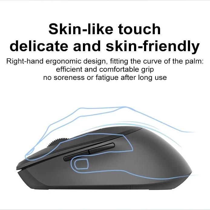 Lenovo Xiaoxin M4 Dual Mode Wireless Mouse, Bluetooth 5.0 & 2.4G Ergonomic Silent Office Mouse, 3 Adjustable DPI Multi-Device Portable Mice