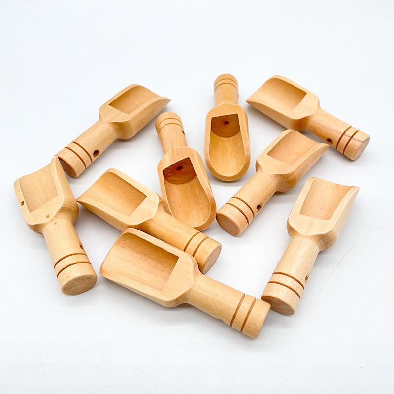 Wooden Mini Tea Coffee Scoops Seasoning Candy Spices Bath Salt Spoons Wooden Spoon