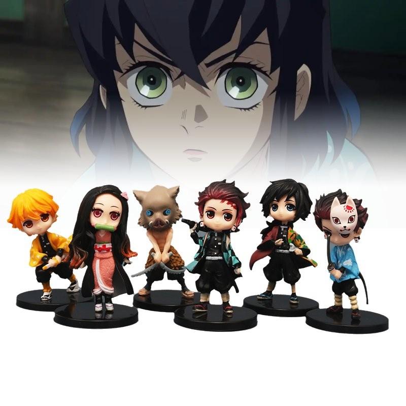 6pcs Slayer Demon Character Pvc Toy Model Desktop Decor Child Christmas Gift