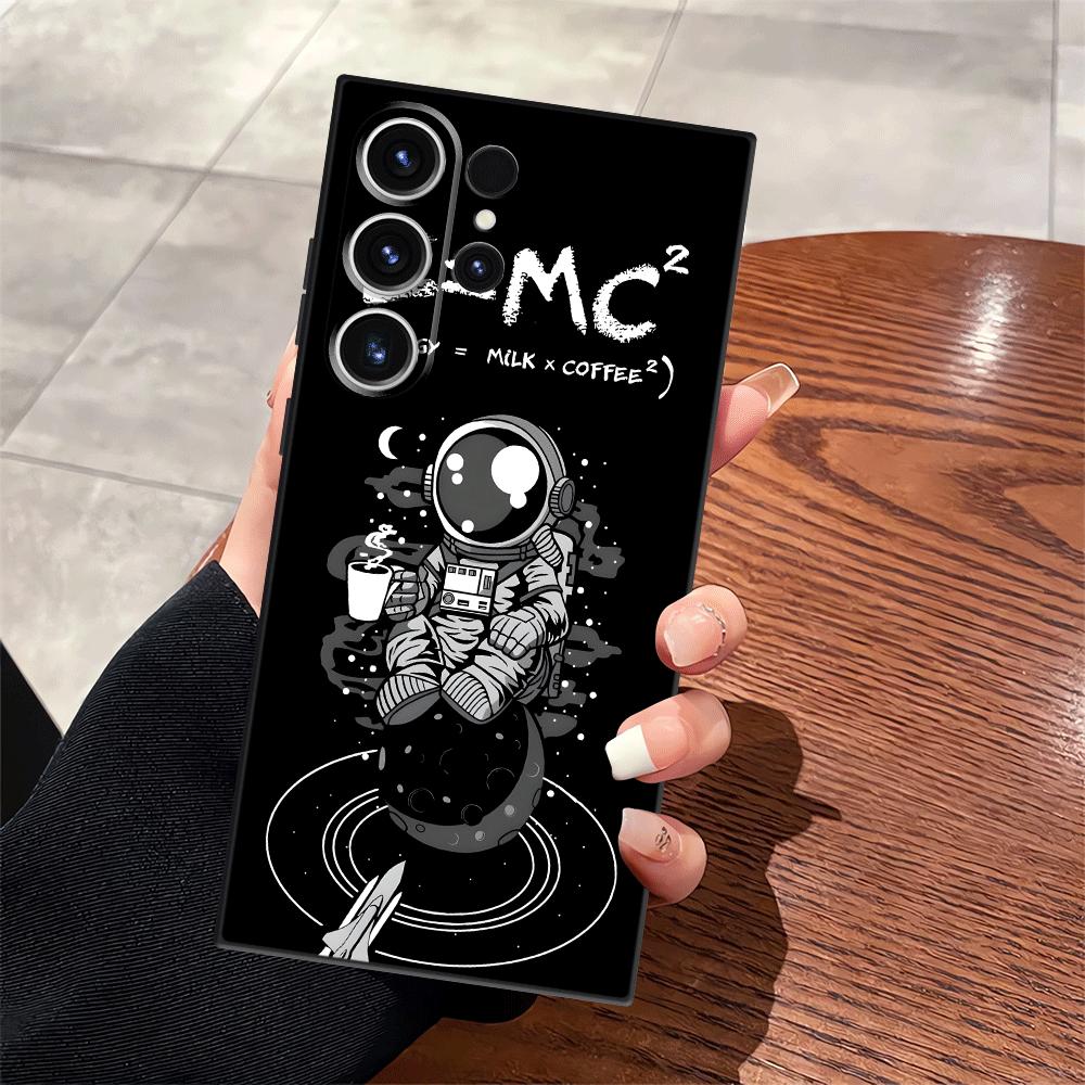 

Cartoon Astronaut Funda Phone Cover Case for Samsung Galaxy S25 Note 20 8 9 10 S21 FE S23 S26 S10 S9 S20 Ultra S24 Plus Galaxy S21 5G