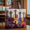 New Digital Printed Embroidered Tote Bag for Commuting and Casual Cotton Clothing, Trendy and Simple Style