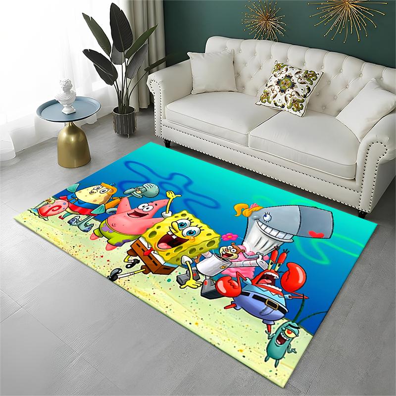 Cartoon S-SpongeBob Patrick Star Carpet Rug for Playroom Bedroom Living Room Sofa Home Decor,kid Area Rug Non-slip Floor Mat