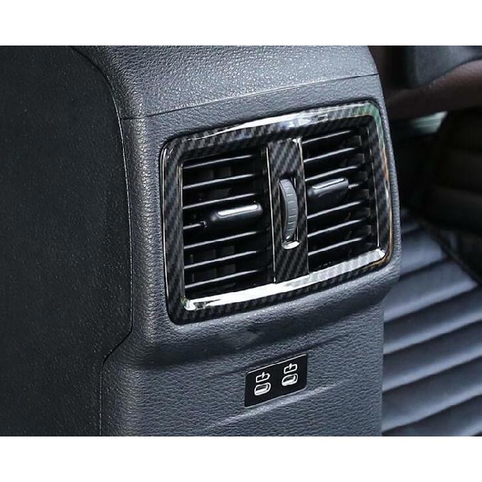 Carbon fiber Rear air outlet vent cover trim 1pcs For BMW X1 2016- F48