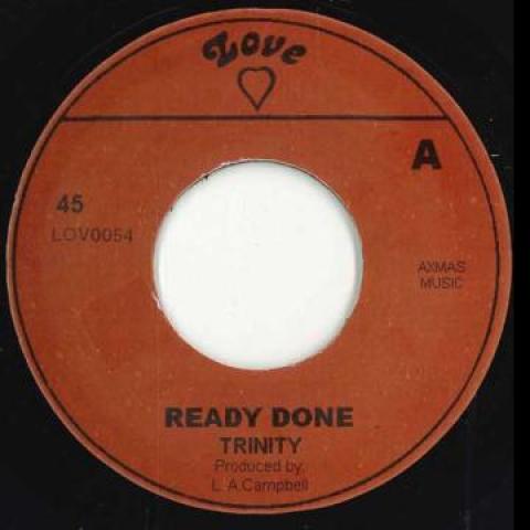 

7inch Record TRINITY - Ready Done / Versions LOV0054 Love 1976 UK Reggae, Ska & Dub