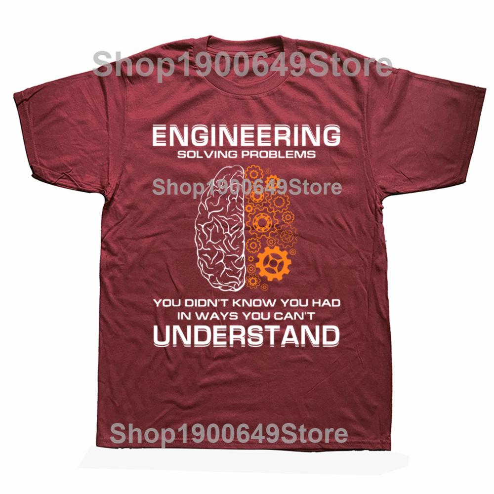 Engineer Solving Problems Funny Engineering T Shirts Graphic Cotton Streetwear Short Sleeve Birthday Gifts Summer Style Tshirt