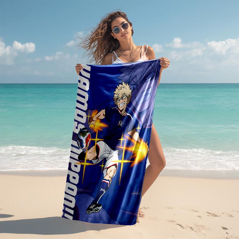 1pc Passion Soccer Cartoon Quick Dry Microfiber Bath Towel for Swimming Surfing Camping Unisex Holiday. SJT720129