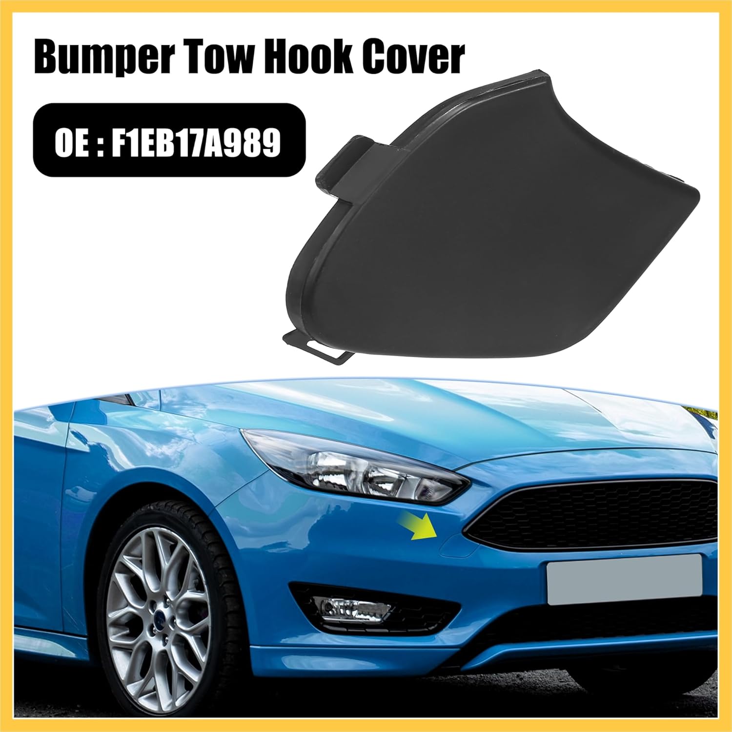 

Накладка на буксировочный крюк переднего бампера автомобиля F1EB17A989 для Ford Focus MK3 2014 2015 2016 2017 2018 Заглушка буксировочного крюка Крышка буксировочного крюка Прицепная крышка Черный Серый Автомобильная Замена