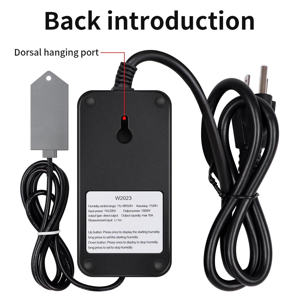 Smart Humidity Controller AC110-220V Digital Controller Switch W2023 Humidifier Control Socket Hygrometer Thermostat EU US Plug