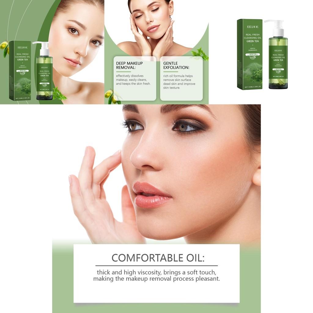 Eelhoe Grüner Tee Reinigungsöl Sanfter Make-up-Entferner Für Gesicht Augen und Lippen
