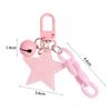 Pink and Black Cartoon  Keychain Ornament Car Key Chain Sweet Glitter Stars Pendant  Women Men