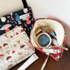 Portable Zipper Cosmetic Pouch Mushroom Large Capacity Wash Bag Toiletry Bag Outdoor