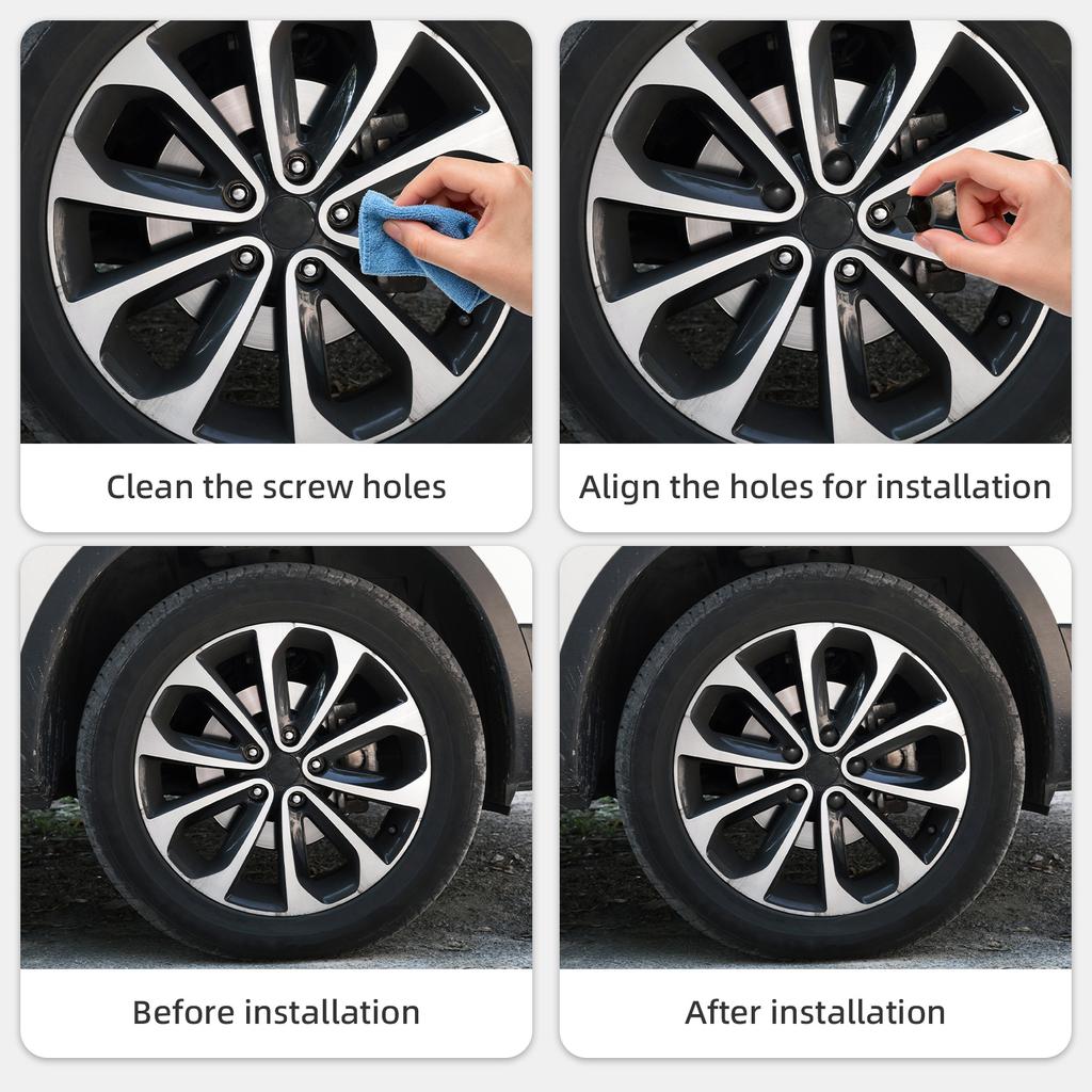 17mm/19mm/21mm Car Wheel Nut Caps 20Pcs Auto Hub Screw Cover BLACK BLUE RED Plastic Anti Dust Tyre Nut Bolt Exterior Decoration