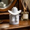 Desktop Ornaments Cowboy Hat Shape 3D Printed Figurine Faceless Funny Adjustable Sitting Posture Desktop Decoration