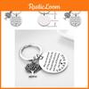 Modern Art Stainless Steel Keychain Featuring Life Tree Design Perfect For Gift Giving