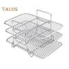 Air Fryer Rack 3 Layers Stackable Dehydrator Racks Stainless Steel Grill Tray Air Fryer Accessories for Baking Roasting