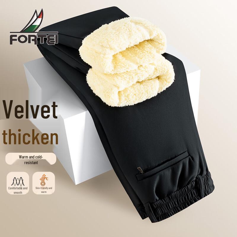 Men s Fleece Lined Casual Straight Pants 6XL 62