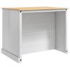 Kitchen Trolley 2 pcs White and Honey Wax Finish 112 x 77 x 91.5 cm