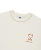 WACKY WILLY Kiki Color Block Stitch Sweatshirt Cream