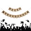 Burlap Banner Delicate We Are So Proud of You Pull Flag Graduation Season Bunting Party Decoration
