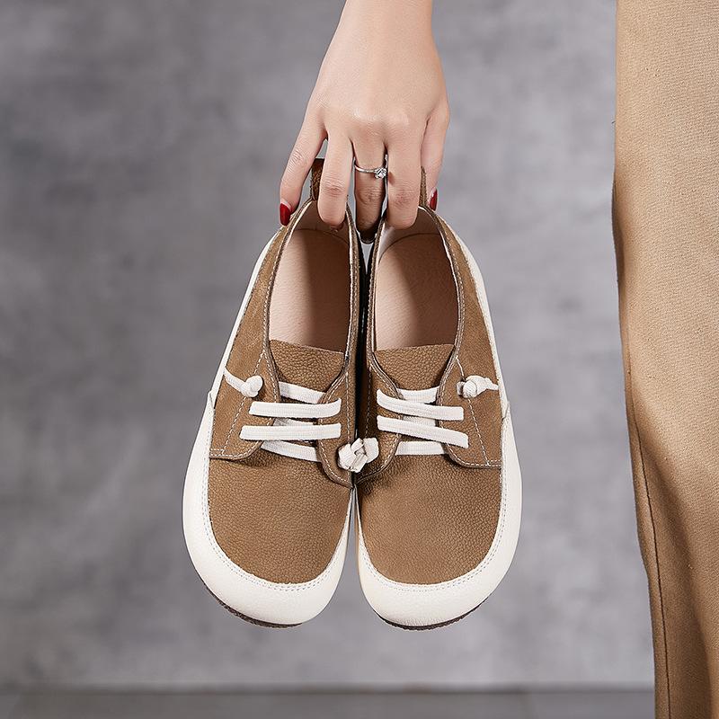 Retro Soft-soled Genuine Leather Training Shoes Women's Spring Sports and Casual Board Shoes Forrest Gump Shoes