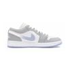 Jordan Air Jordan 1 Slip Resistant Abrasion Resistant Low top Vintage Basketball Shoes Women's White Gray DC0774-105(Team1180-)