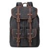 Fashion Canvas Backpack, Oil Wax Outdoor Travel Backpack, Waterproof Mad Horse Leather Neutral Bag