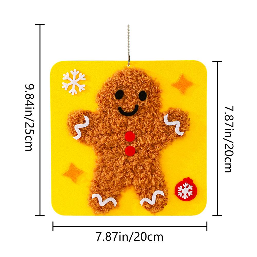 Christmas sewing set crafts sewing set crafts beginners children embroidery toys non-woven for home holiday decoration