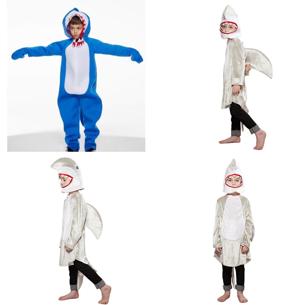 Kostium do odgrywania ról Rekin dla dzieci z poliestru na imprezę Halloweenową