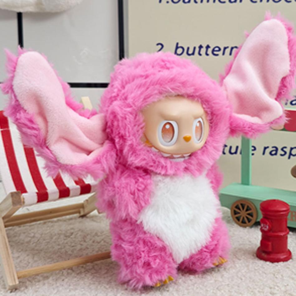 17cm Labubu Clothes Halloween V1 A2 A3 Plush Doll Accessories Labubu Designer Clothes Pumpkin Costume Set