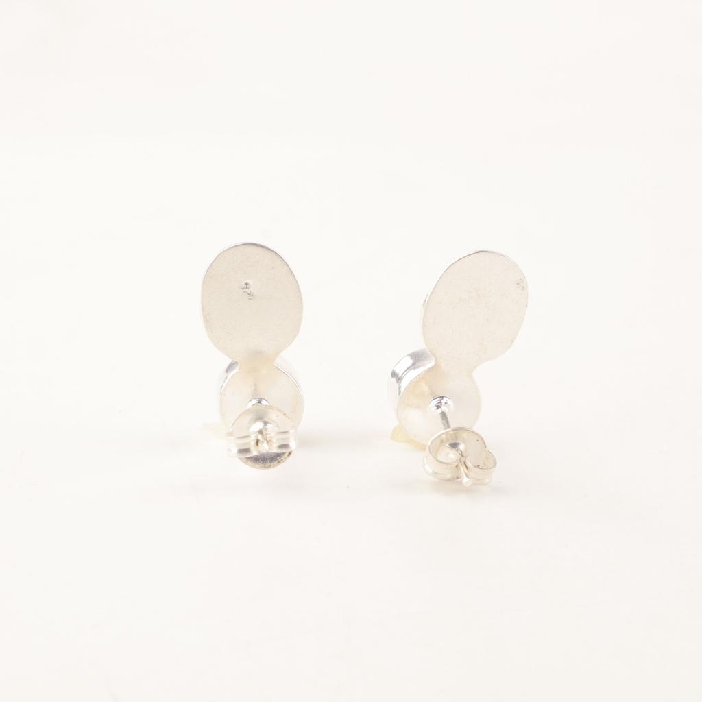 Rose Chalcedony Gemstone 925 Sterling silver Jewelry Handmade Studs Earrings0.8" EE-141-5