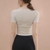 Damen Kurzarm Rundhals Yoga & Fitness Top