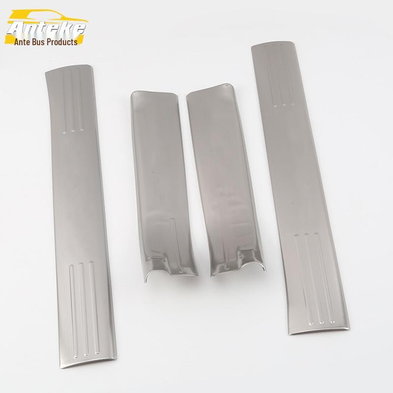 Captiva Stainless Steel Scuff-Resistant Sill Strips – Decorative Welcome Pedal Stickers