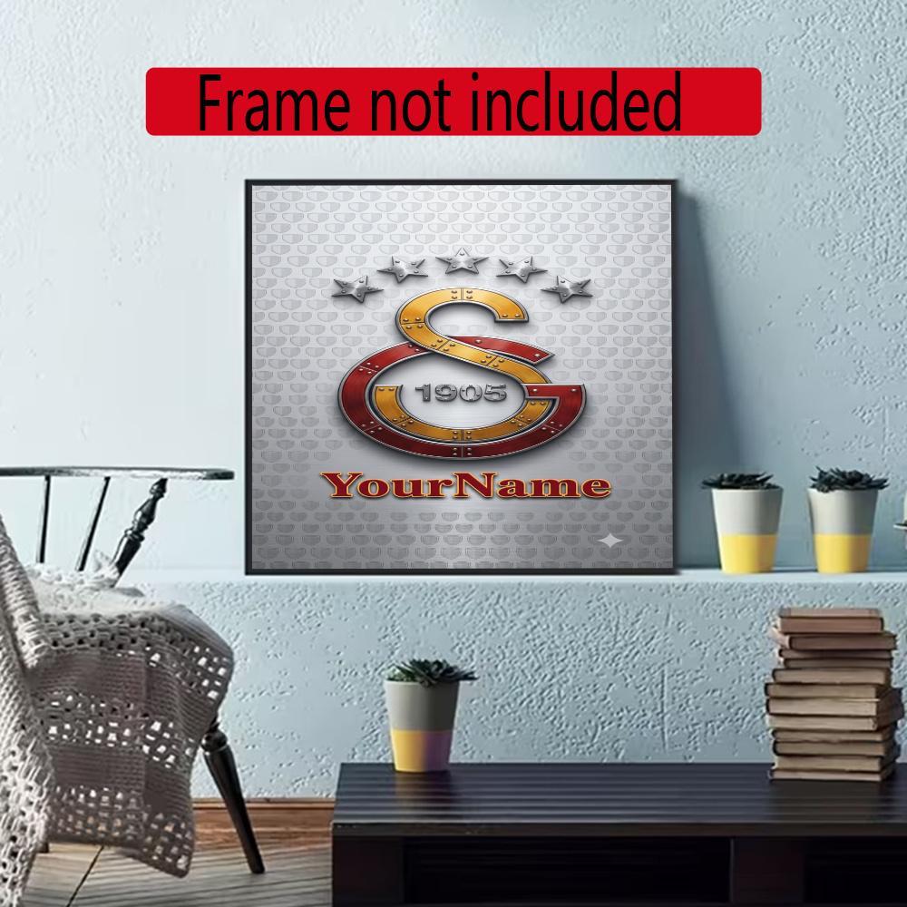 Galatasaray Customize Text Diamond Painting Round Diamond Mosaic Suitable For Beginners Diamond Painting Rhinestones Gift Frameless