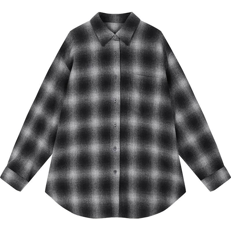 

JNBY Plaid Wool Blend Long Coat XS