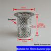 Filtro per Scarico Capelli Anti-Intasamento in Acciaio Inossidabile e Copertura a Rete Anti-Insetti per Lavandini del Bagno.