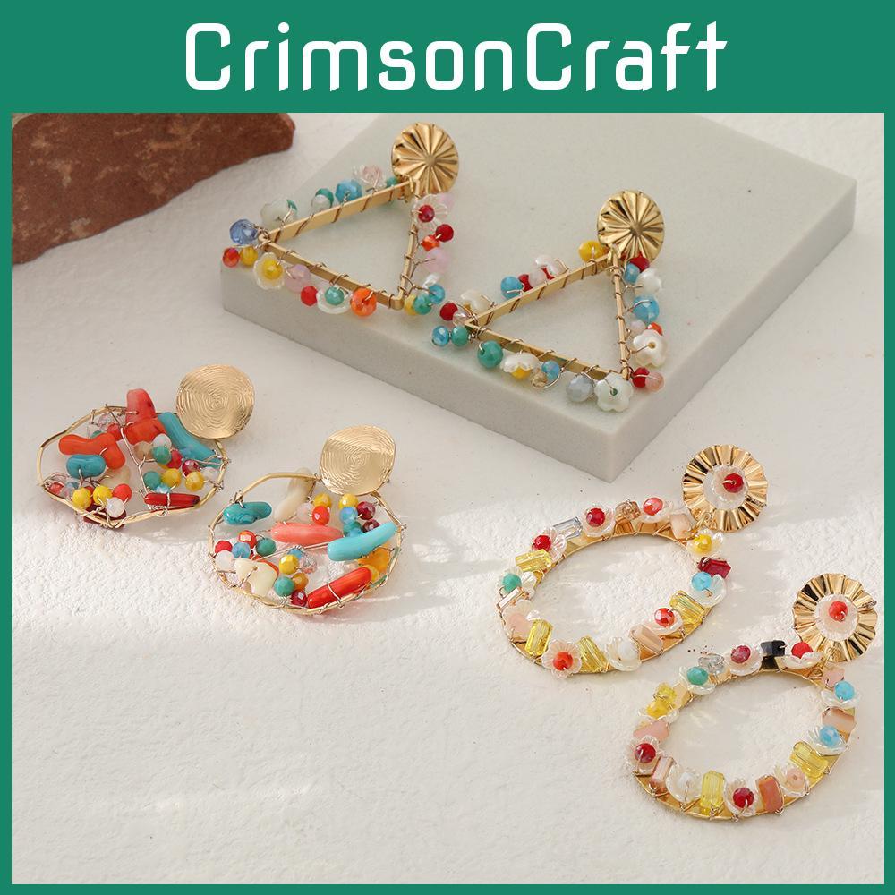 Stylish Geometric Dangle Earrings For Women Trendy Alloy Triangular Hanging Design