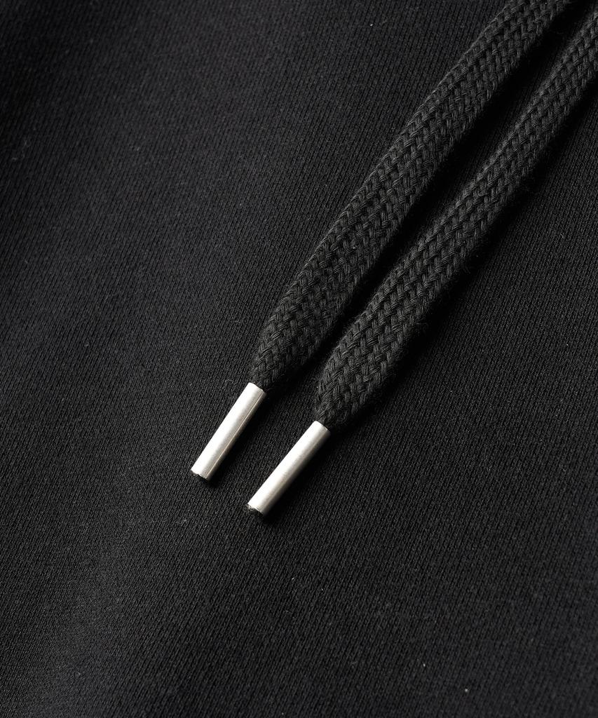 Jemut Day Cut Crop Oversized Zip-Up Hoodie Black Kjhd2650
