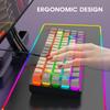 HXSJ K88 Gaming Keyboard 68 Keys Mechanical Wired Keyboard with LED Backlit