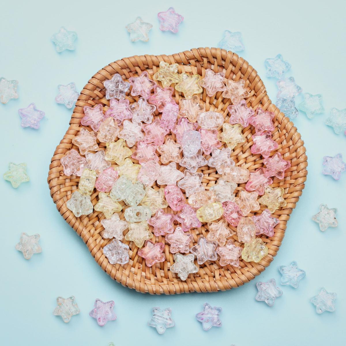 

Модный браслет ручной работы с плоским дном, ожерелье, аксессуары, имитация стекла, материалы ручной работы, сделай сам, пятиконечная звезда, свободные бусины, 100 шт., взрыв