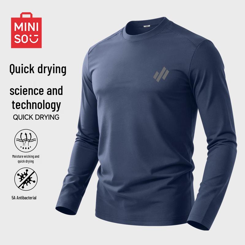 MINISO Men's Quick-Dry Sport & Casual Long Sleeve T-Shirt